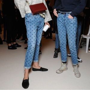 Stella McCartney Skinny Boyfriend All Over Embroidered Jeans